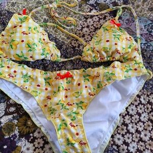 Yellow Floral Bikini